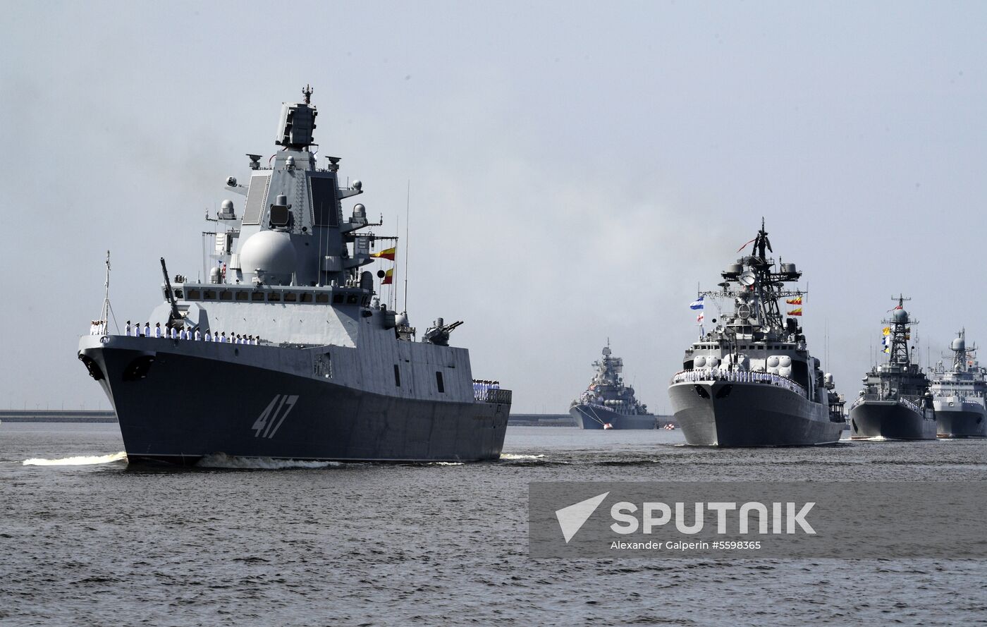 Navy Day parade rehearsal