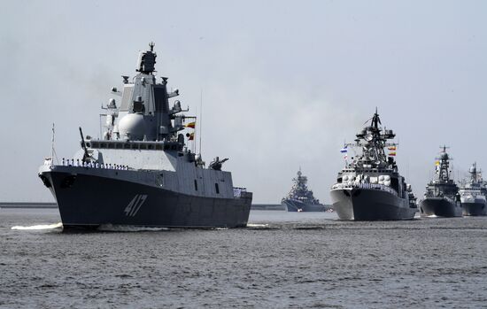 Navy Day parade rehearsal