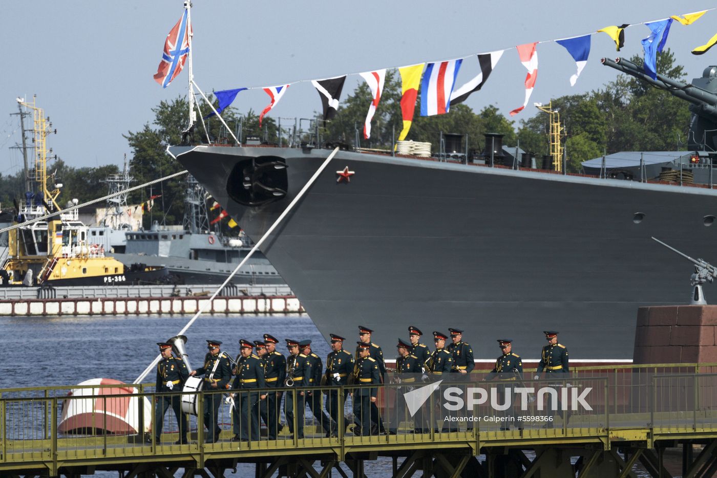 Navy Day parade rehearsal
