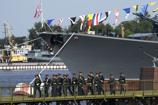 Navy Day parade rehearsal