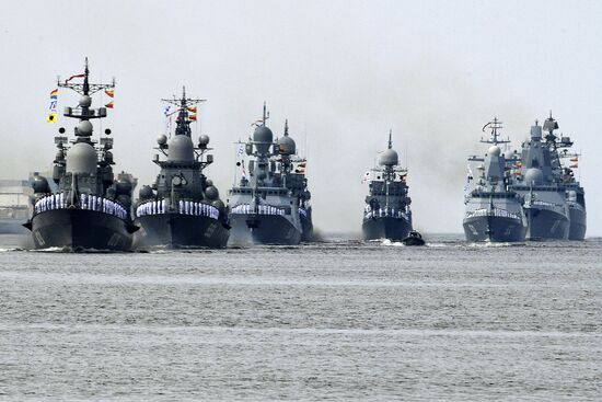 Navy Day parade rehearsal