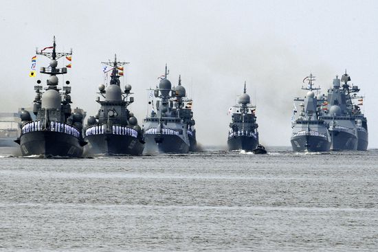Navy Day parade rehearsal