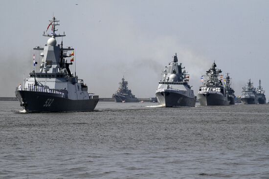 Navy Day parade rehearsal