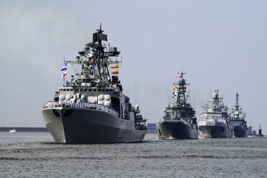 Navy Day parade rehearsal