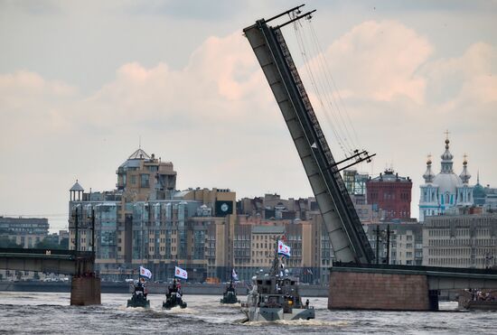 Navy Day parade rehearsal
