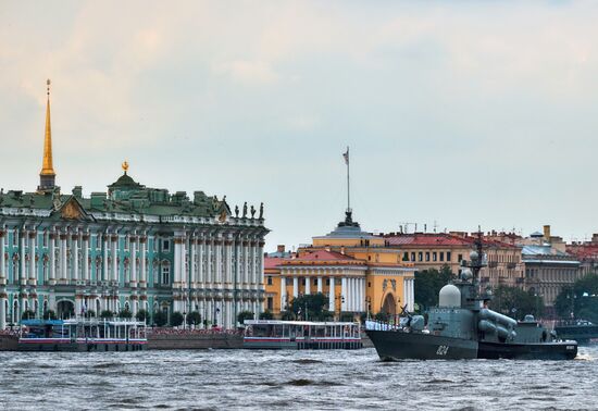 Navy Day parade rehearsal