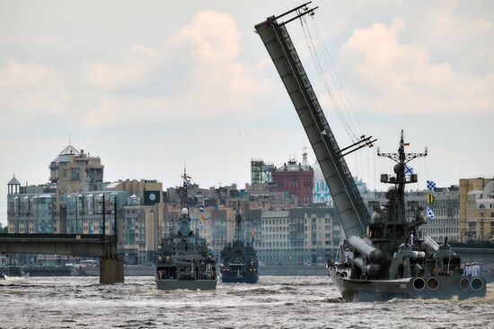 Navy Day parade rehearsal