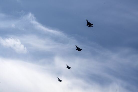 Navy Day parade rehearsal