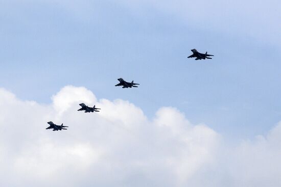 Navy Day parade rehearsal