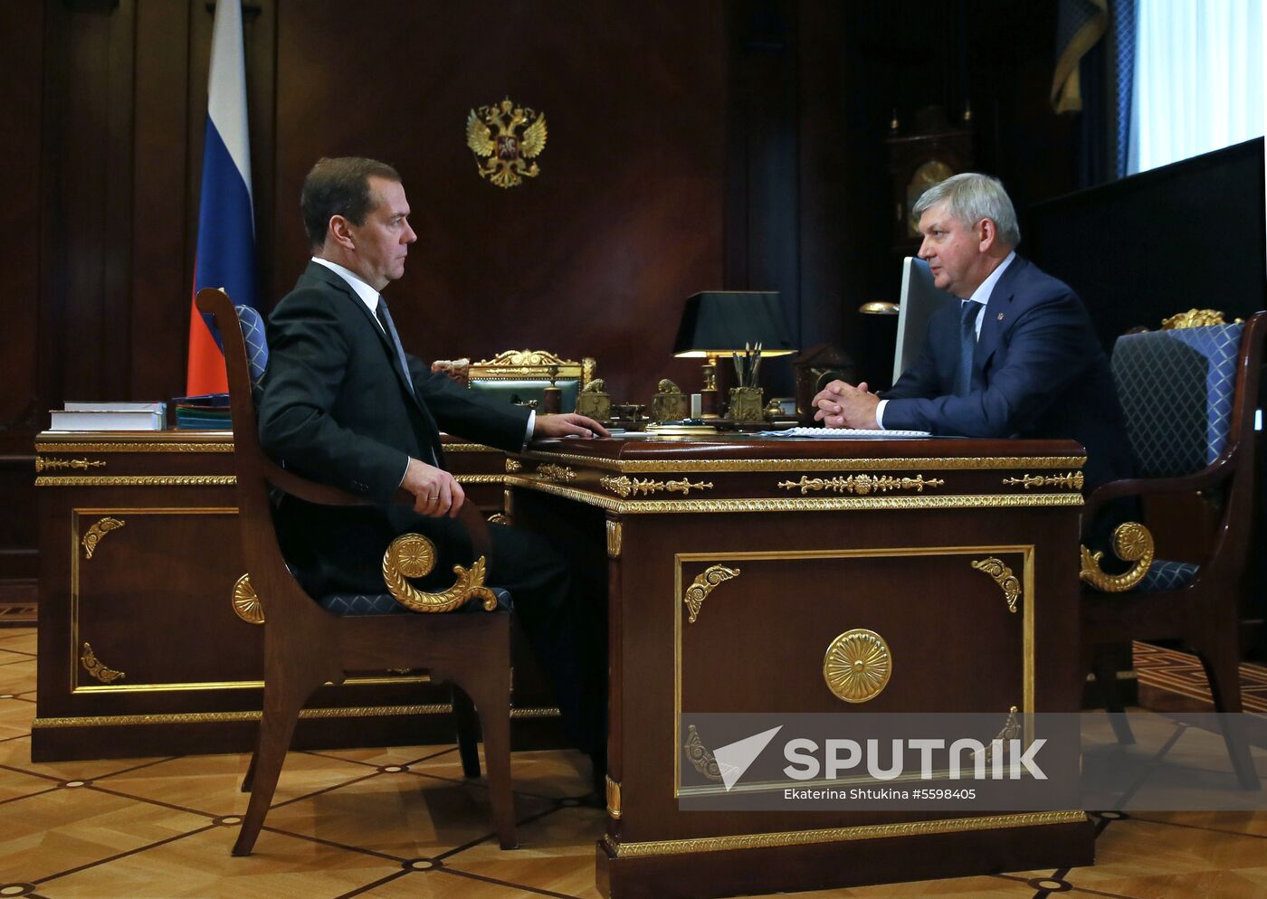 Prime Minister Medvedev meets with Acting Governor of Voronezh Region Gusev