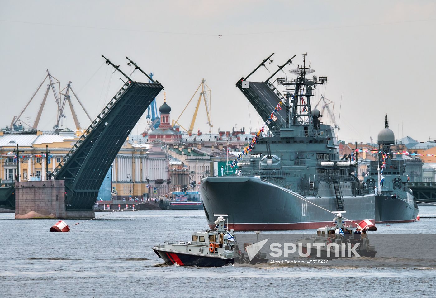 Navy Day parade rehearsal