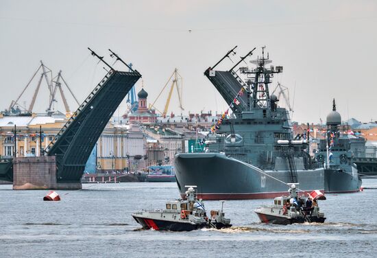 Navy Day parade rehearsal