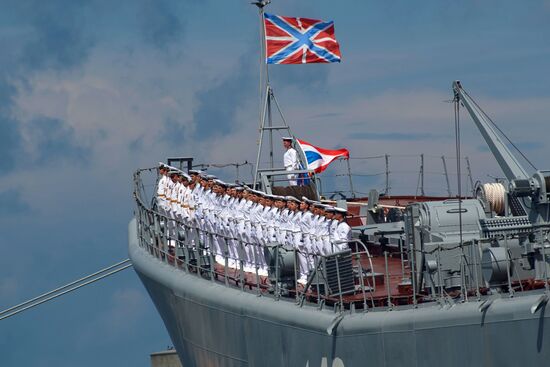 Russian regions stage rehearsals of Navy Day parade