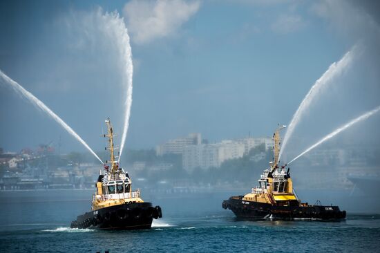 Russian regions stage rehearsals of Navy Day parade
