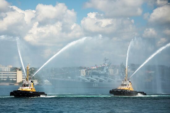 Russian regions stage rehearsals of Navy Day parade