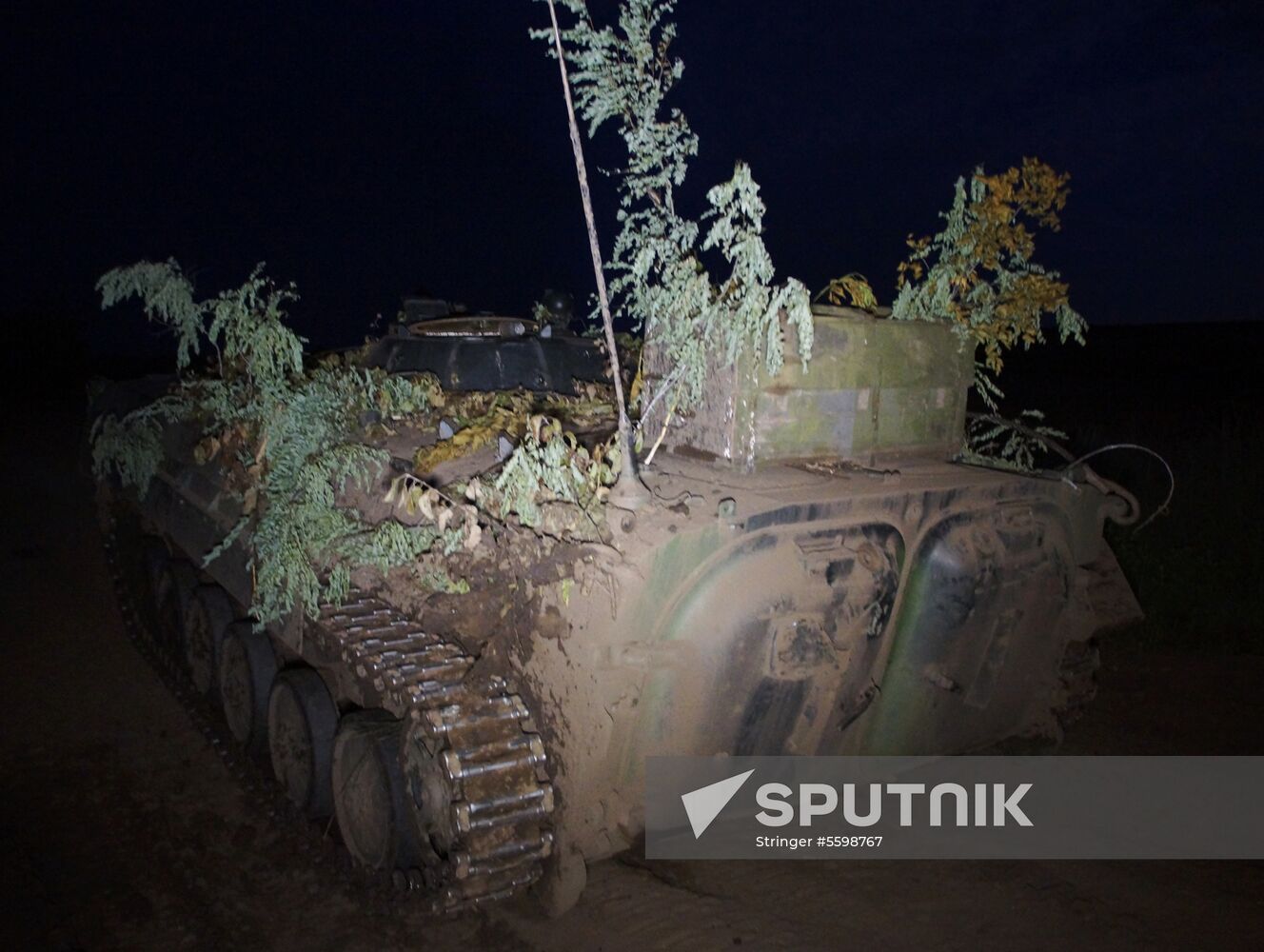 Lugansk People's Republic militia hold drill