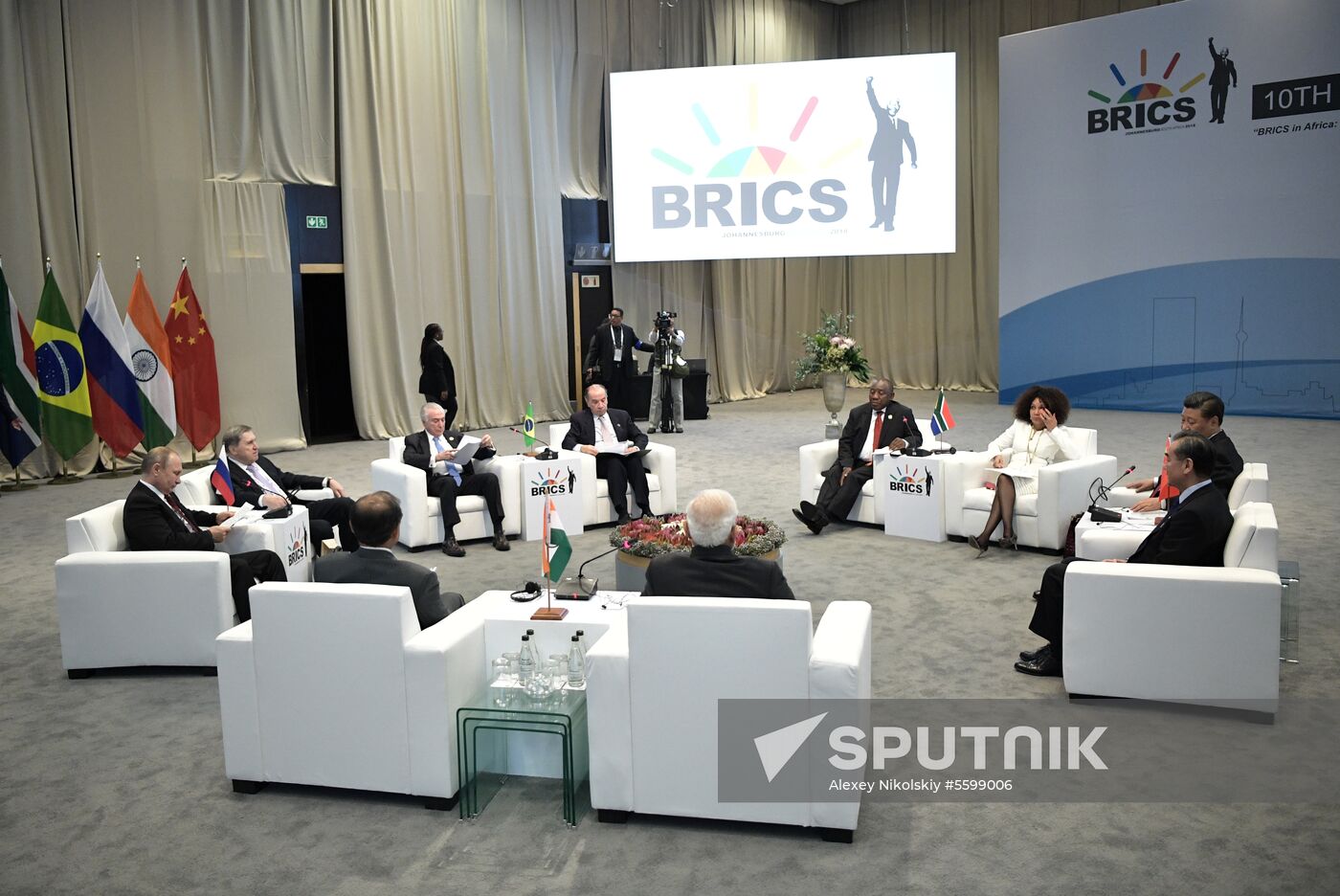 President Vladimir Putin at 10th BRICS Summit in South Africa. Day two