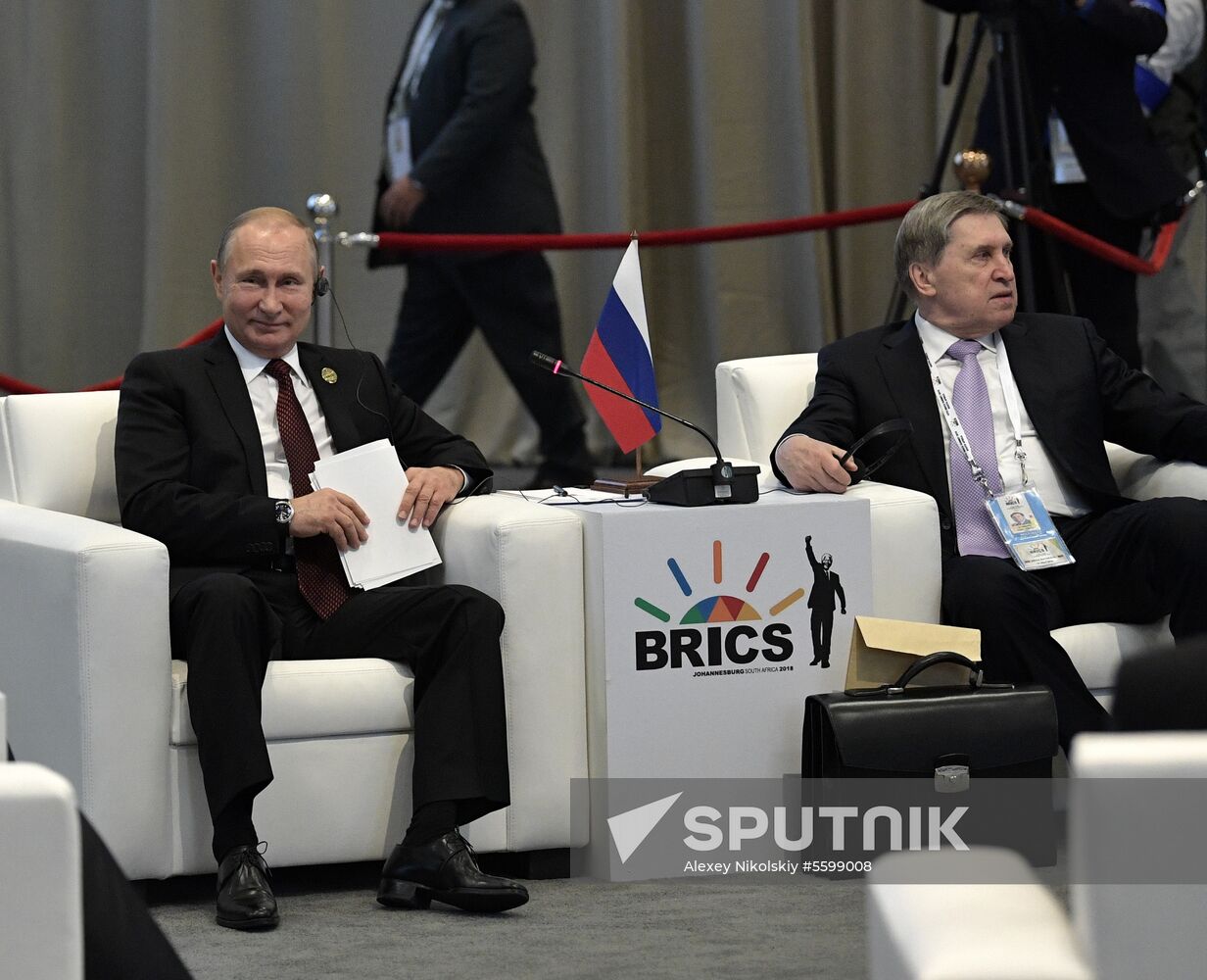 President Vladimir Putin at 10th BRICS Summit in South Africa. Day two