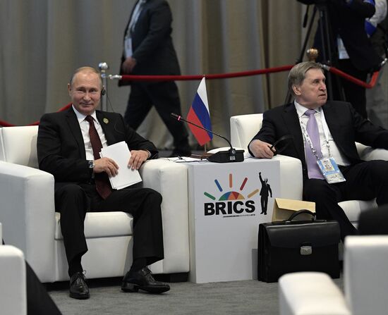 President Vladimir Putin at 10th BRICS Summit in South Africa. Day two