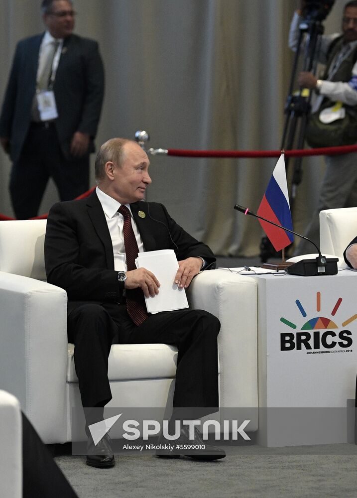 President Vladimir Putin at 10th BRICS Summit in South Africa. Day two