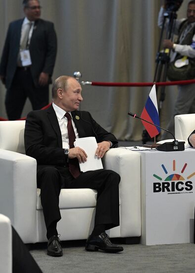 President Vladimir Putin at 10th BRICS Summit in South Africa. Day two
