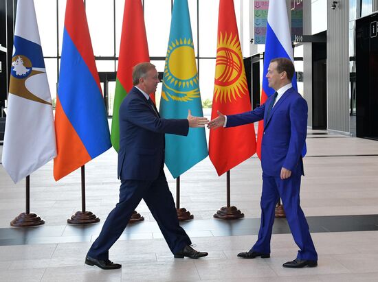 Prime Minister Dmitry Medvedev at meeting of Eurasian Intergovernmental Council of EAEU member states