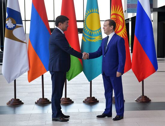 Prime Minister Dmitry Medvedev at meeting of Eurasian Intergovernmental Council of EAEU member states