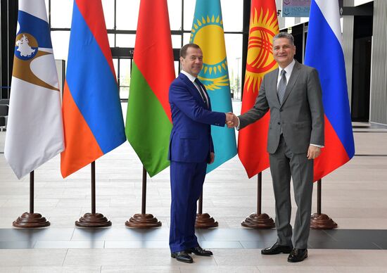 Prime Minister Dmitry Medvedev at meeting of Eurasian Intergovernmental Council of EAEU member states