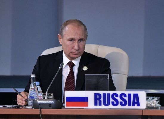 President Vladimir Putin at 10th BRICS Summit in South Africa. Day two