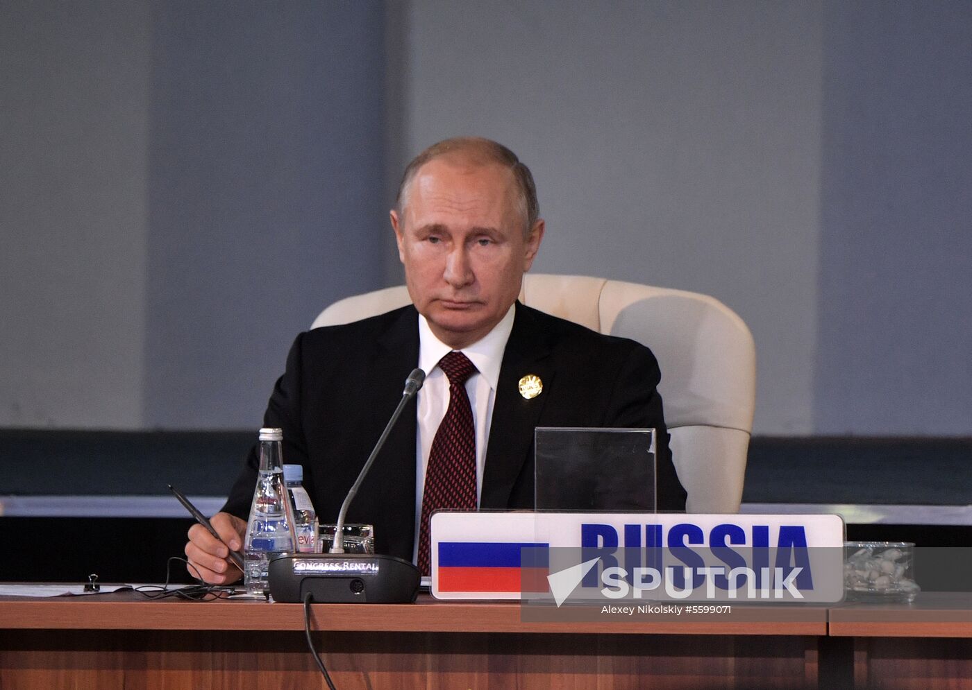 President Vladimir Putin at 10th BRICS Summit in South Africa. Day two