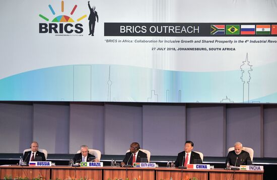 President Vladimir Putin at 10th BRICS Summit in South Africa. Day two