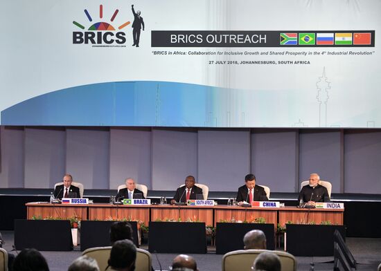 President Vladimir Putin at 10th BRICS Summit in South Africa. Day two