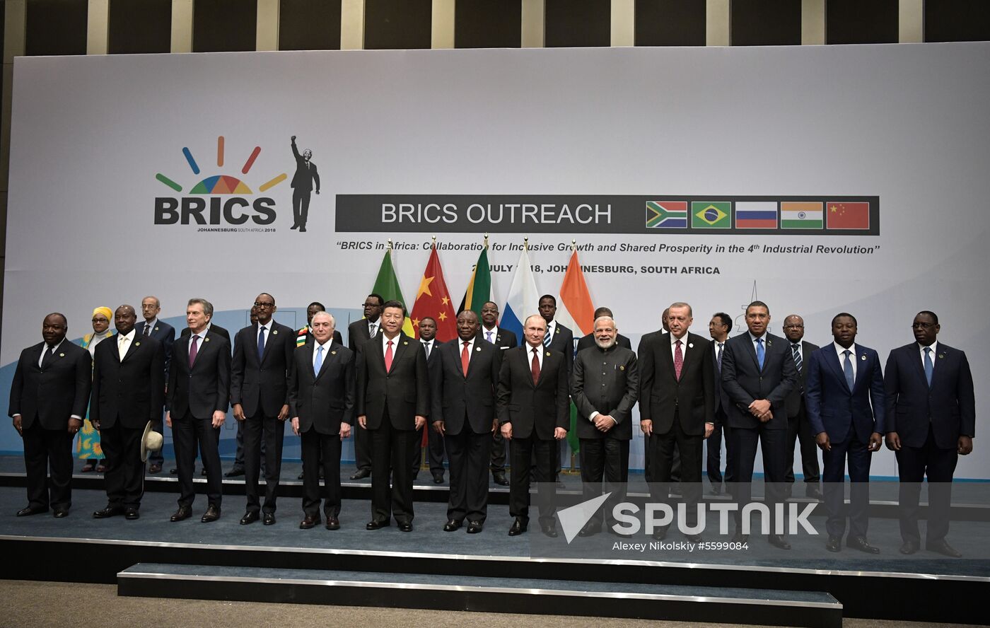 President Vladimir Putin at 10th BRICS Summit in South Africa. Day two