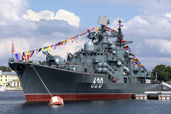 Opening museum aboard Bespokoiny guided-missile destroyer