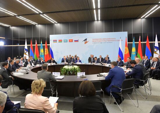 Prime Minister Dmitry Medvedev at meeting of Eurasian Intergovernmental Council of EAEU member states