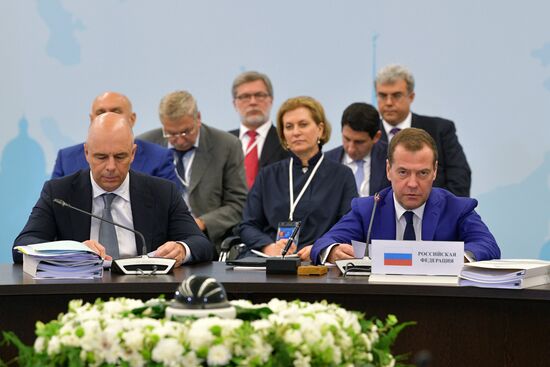 Prime Minister Dmitry Medvedev at meeting of Eurasian Intergovernmental Council of EAEU member states