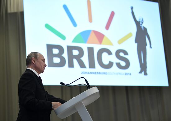 President Vladimir Putin at 10th BRICS Summit in South Africa. Day two