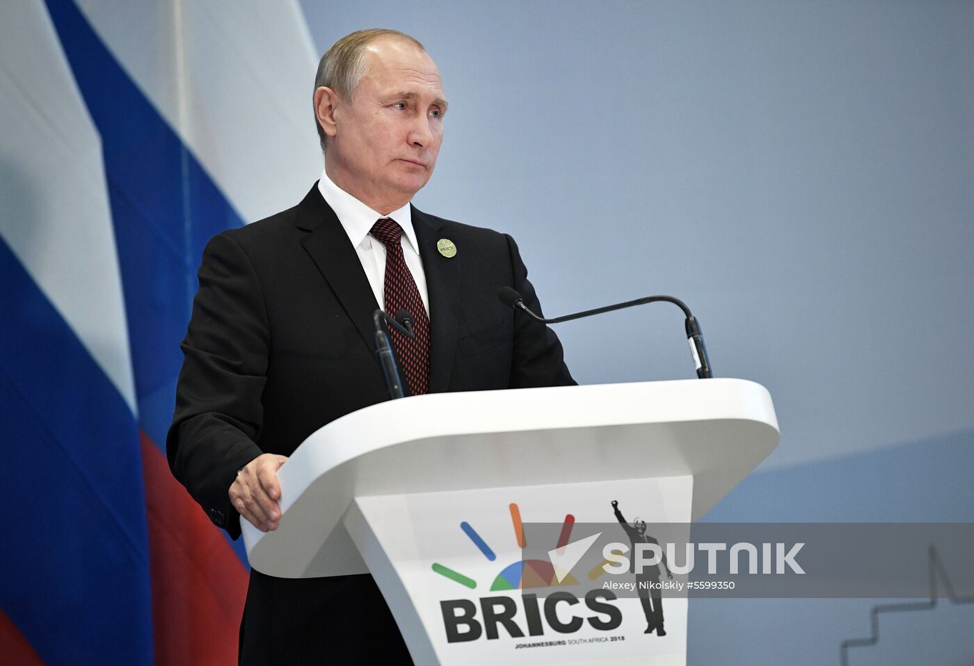 President Vladimir Putin at 10th BRICS Summit in South Africa. Day two