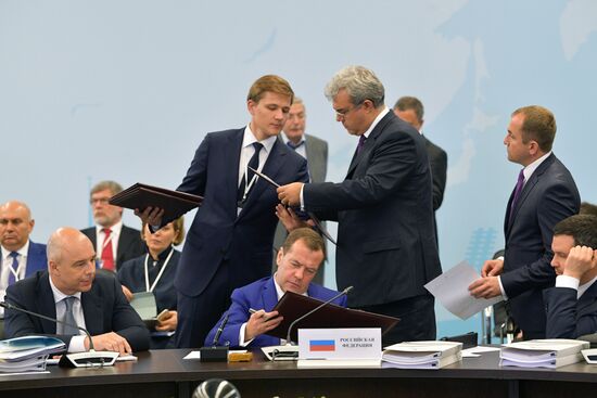 Prime Minister Dmitry Medvedev at meeting of Eurasian Intergovernmental Council of EAEU member states