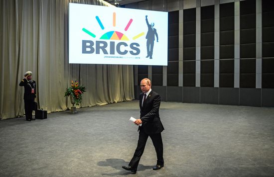 President Vladimir Putin at 10th BRICS Summit in South Africa. Day two
