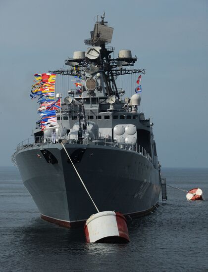 Full rehearsal for Russian Navy Day parade in Vladivostok