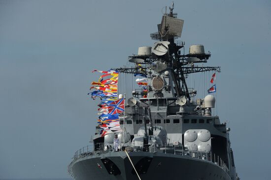 Full rehearsal for Russian Navy Day parade in Vladivostok