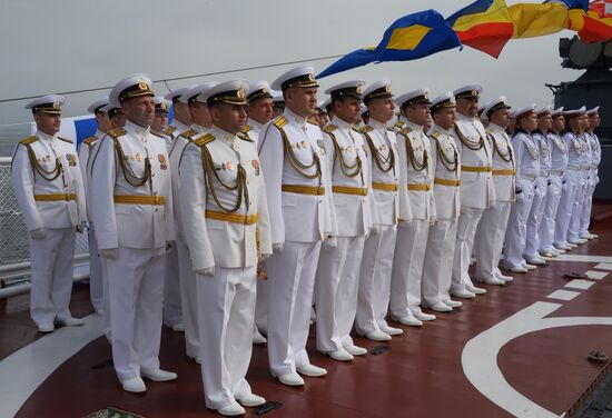 Full rehearsal for Russian Navy Day parade in Vladivostok