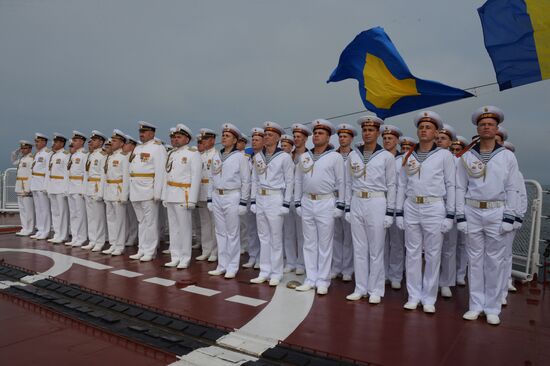 Full rehearsal for Russian Navy Day parade in Vladivostok