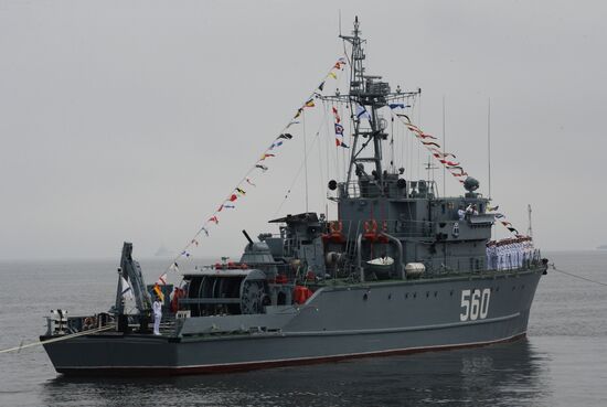 Full rehearsal for Russian Navy Day parade in Vladivostok