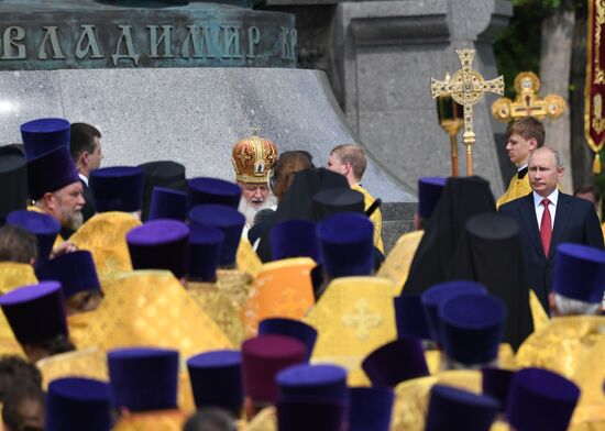 President Vladimir Putin attends events to mark 1030th anniversary of Baptism of Rus