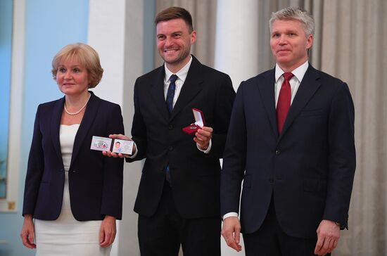 Russian national football team players awarded Merited Master of Sport title