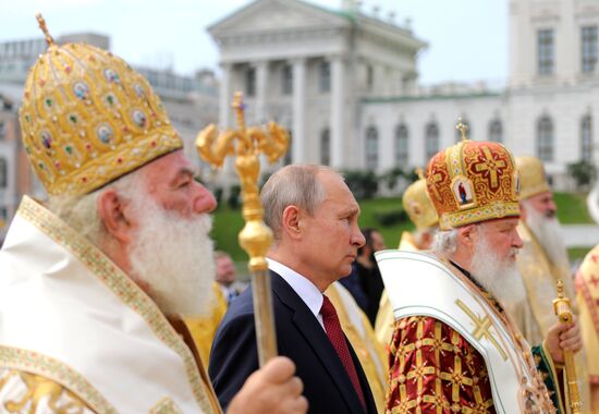 President Vladimir Putin attends events to mark 1030th anniversary of Baptism of Rus