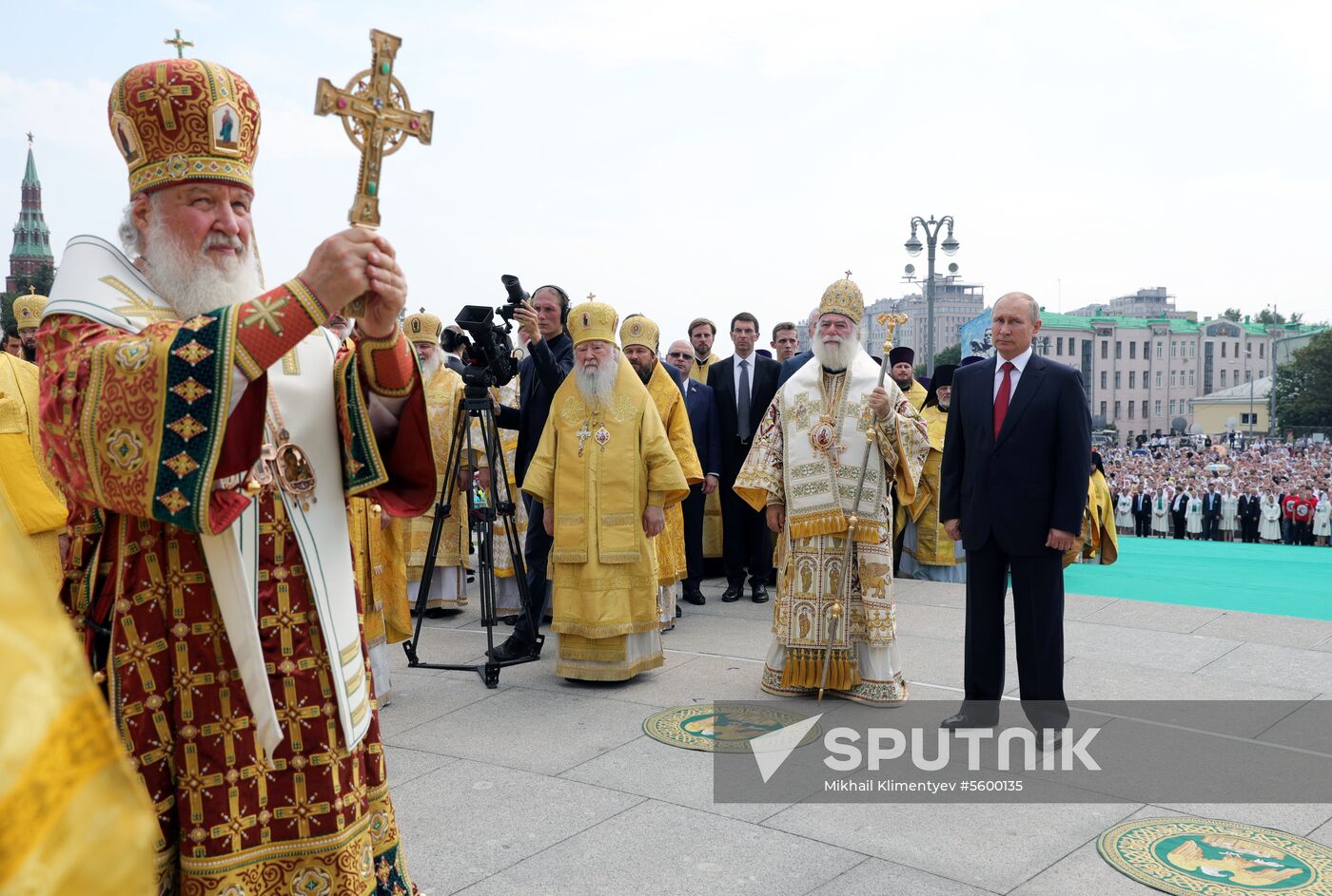 President Vladimir Putin attends events to mark 1030th anniversary of Baptism of Rus
