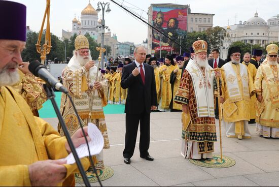 President Vladimir Putin attends events to mark 1030th anniversary of Baptism of Rus